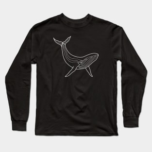 Line Art Whale Long Sleeve T-Shirt